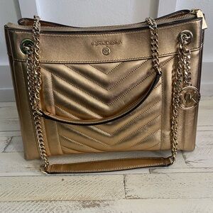 Michael Kors Susan Metallic Medium Shoulder Bag